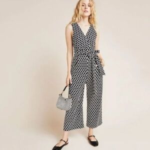 Anthropologie EVA FRANCO Masha Polka Dot Jumpsuit M